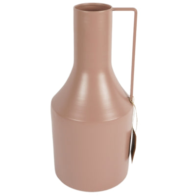 Vase Flasche Metall altrosa 33,5 cm | 6 Stück