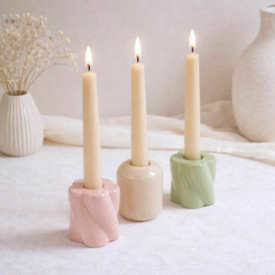 Kerzenständer Retro 7 cm 8-fach sortiert | 24 Stück