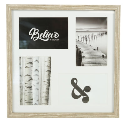 Fotorahmen 4 Fotos mit Passepartout braun 10 x 15 cm | 6 Stück