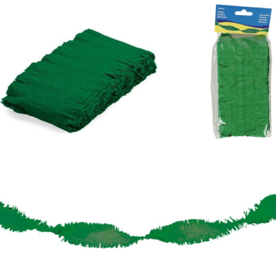 Folat Twist Girlande Krepppapier dunkelgrün 6 Meter | 24 Stück