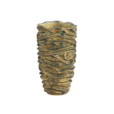 Ptmd Blumentopf Wellen braun hoch s 27 cm | 6 Stück