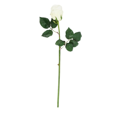 Kunstblume Rose Seide weiß 59 cm | 12 Stück