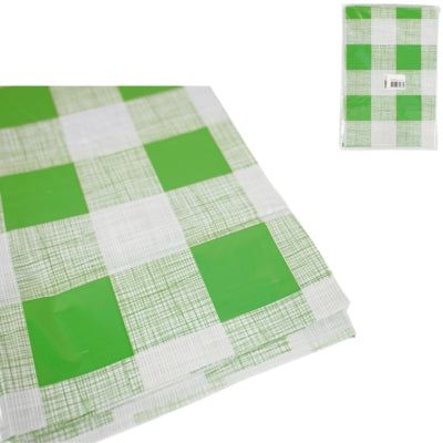 Bild Tischdecke Kunststoff grün weiß 130 x 175 cm | 24 Stück