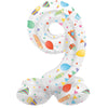 Folat Folienballon stehend 9 fröhliche Party 41 cm | 20 Stück
