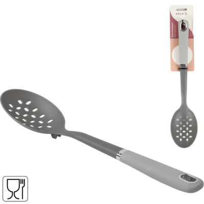 Sola Servierlöffel perforiert grau 33 cm | 48 Stück