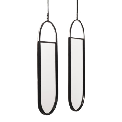 Housevitamin Wandspiegel Metall schwarz 60 cm 2er Set | 6 Stück