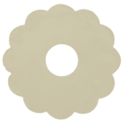 Stjernsund Kerzenring Loua Blume beige glänzend 9,3 cm | 24 Stück