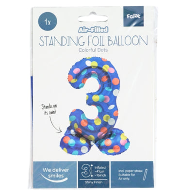 Folat Folienballon stehend 9 Punkte 41 cm | 20 Stück