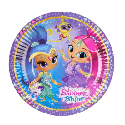 Einwegteller Shimmer Shine Papier 8 Stück | 30 Stück