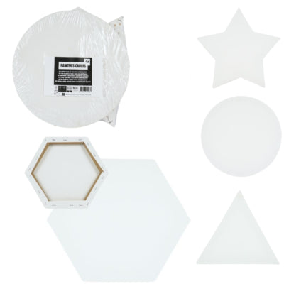 Leinwand-Maltuch 30 cm 4-fach sortiert 4er-Set B-Wahl | 6 Stück