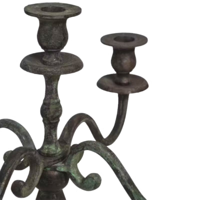 Kerzenständer klassisches Aluminium Antik-Look 78 cm | 4 Stück