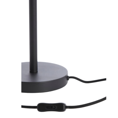 Leichte Wohnleuchte und Wohntischleuchte Edisa EU-Stecker schwarz 51 cm | 2 Stk
