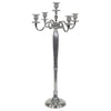 Kerzenständer klassisch aus Aluminium silberfarben 144 cm | 2 Stk