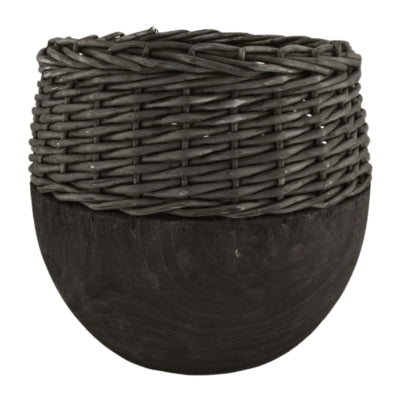 Vase Paulowniaholz schwarz 29 cm | 4 Stück