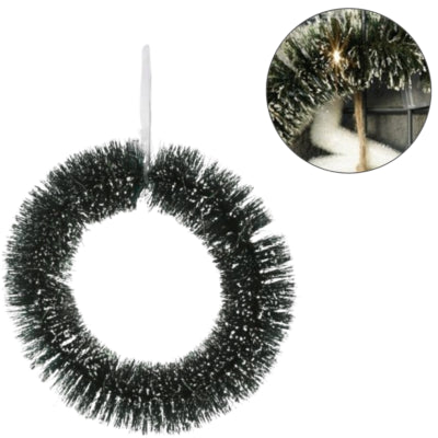 Weihnachtskranz LED auf Batterieschnee 40 cm | 10 Stück