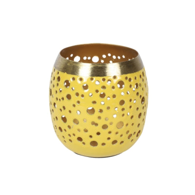 Countryfield Teelichthalter Anjanas Gelb 8 cm | 8 Stück