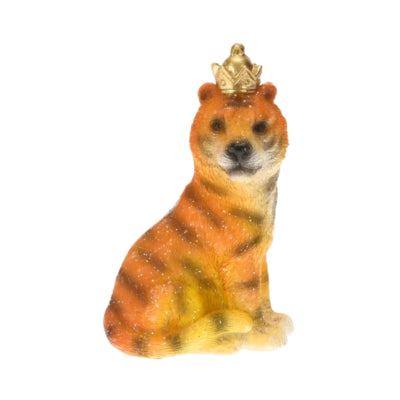 Tigerstatue mit Krone 9 cm | 24 Stück