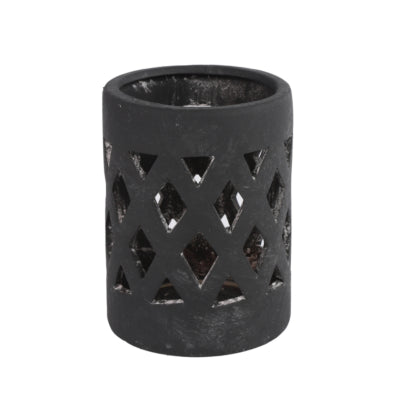 Countryfield Teelichthalter dassel s schwarz 12 cm | 8 Stück