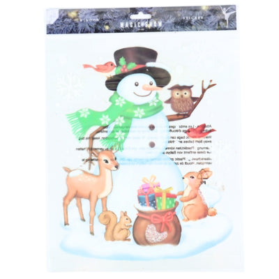 Fensteraufkleber Schneemann 34,5 cm | 48 Stück