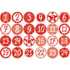 Adventskalender Geschenkset DIY rot 26 cm | 24 Stück