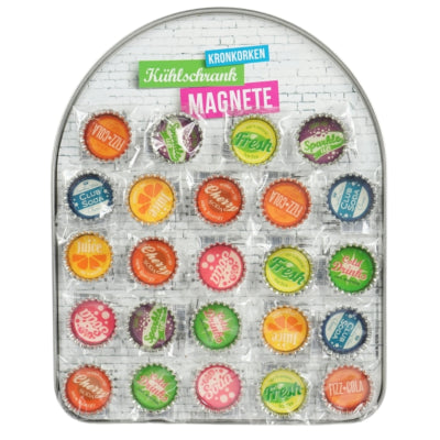 Magnet-Kronkorken 3,5 cm 8-fach sortiert | 48 Stück