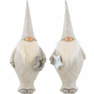 J-line Statue Weihnachtsmann Zwerg 36,5 cm 2 sortiert | 8 Stück