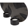 Wand-Teelichthalter schwarz 20 cm 2er-Set | 6 Stück