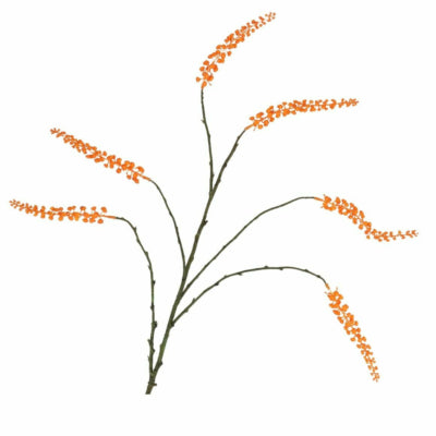 Daan Bugholz Kunstzweig Beeren orange 115 cm | 12 Stück