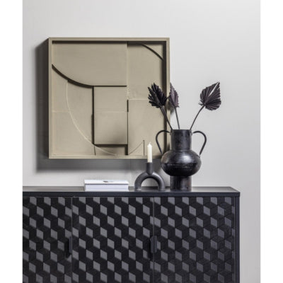 Woood Vase Vere Metall schwarz 28 cm | 6 Stück