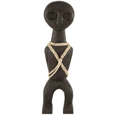 J-Line Figur primitives Mangoholz schwarz 47 cm | 6 Stück