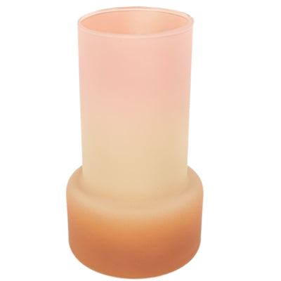 Vase Shae mattbraun lachsrosa 17 cm | 24 Stück