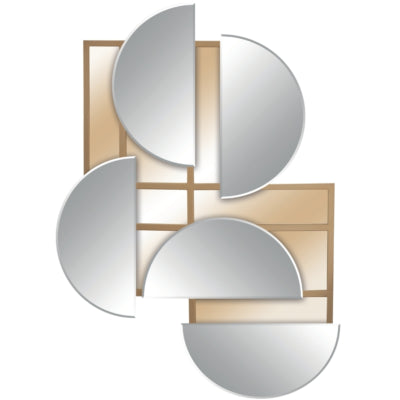 Len-fra Wandspiegel miro bronzefarben 90 x 127 cm | 2 Stk