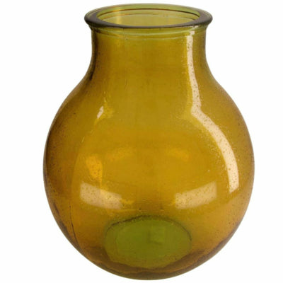 Vase Glas ockergelb 36 cm | 2 Stk