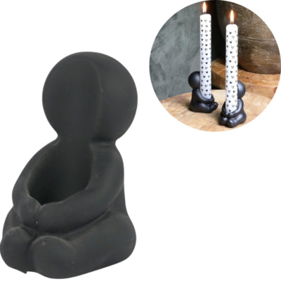 Kerzenhalter Hug schwarz 8 cm | 36 Stück