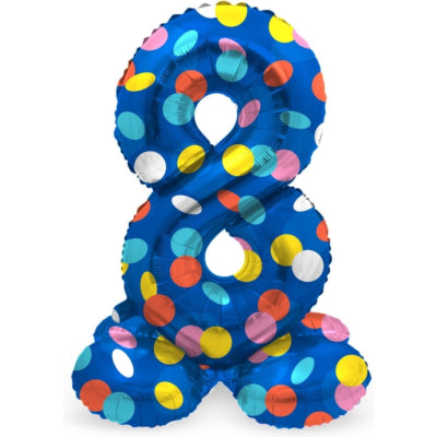Folat Folienballon stehend 8 Punkte 41 cm | 20 Stück