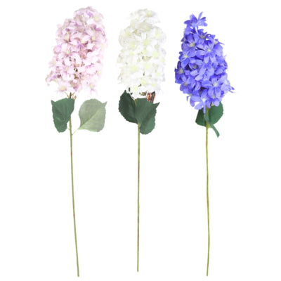 Künstliche Blumenrispe Hortensie 87 cm 3-fach sortiert | 24 Stück