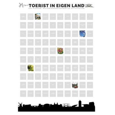 Senza Rubbelposter Tourist im eigenen Land 80 cm | 12 Stück