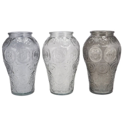 Daan Bugholzvase Delight grau 25 cm 3-fach sortiert | 6 Stück