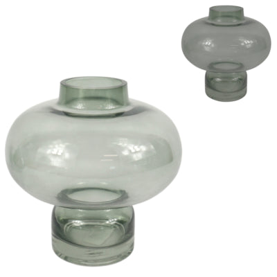 Vase Glas grau 20,5 cm 2 sortiert | 6 Stück
