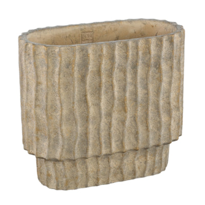 Ptmd Blumentopf Mitty oval l braun 40 cm | 2 Stk
