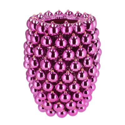 Daan Bugholzvase Weihnachtskugel Fuchsia 33 cm | 2 Stk