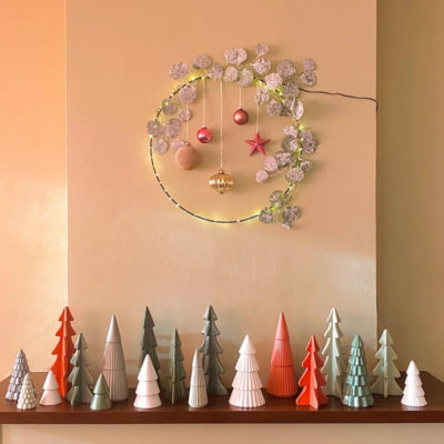 Skulptur Weihnachtsbaum Terra 21 cm | 12 Stück