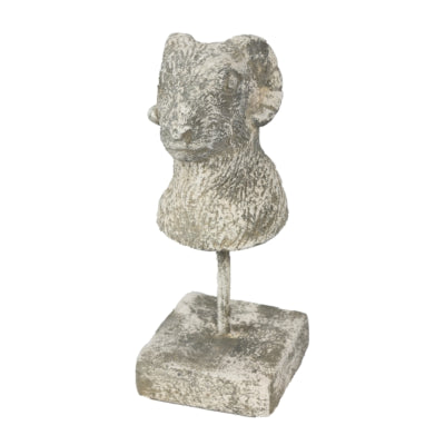 Countryfield-Statue auf Sockel Widder Nelli grau 25 cm | 8 Stück