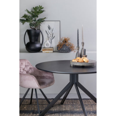 Woood Vase Siep Metall schwarz 43 cm | 2 Stk