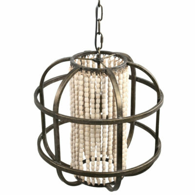 Ptmd Hängelampe July Metall Holz 46 cm | 2 Stk