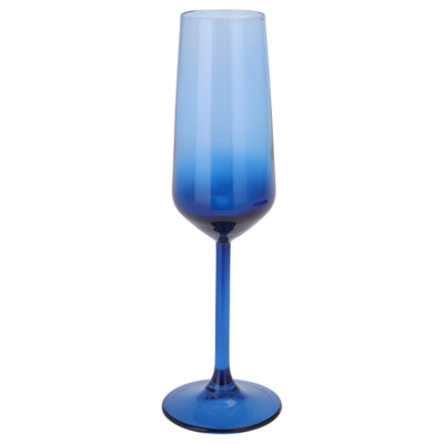 Champagnerglas Glas blau 195 ml | 12 Stück