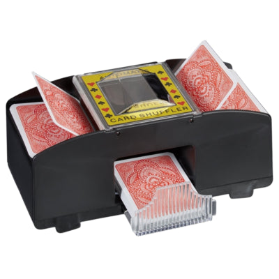 Relaxdays Akku-Kartenmischer schwarz 2 Decks | 6 Stück