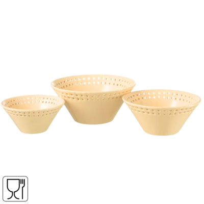 J-Line Schüssel Pfirsich 20 cm 3er-Set | 6 Stück