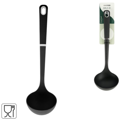 Sola Suppenlöffel schwarz 33 cm | 48 Stück