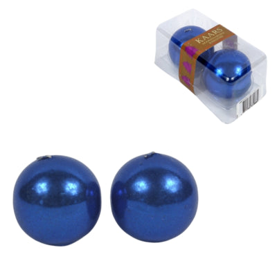 Abi Kerzenkugel blau 4,5 x 4,5 cm 2er Set | 12 Stück